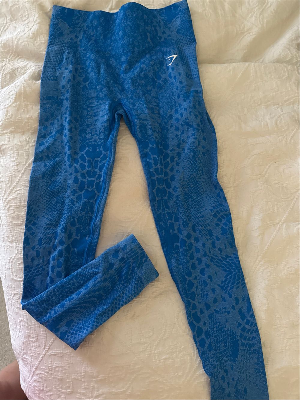 Gymshark Blue Snake Print Leggings