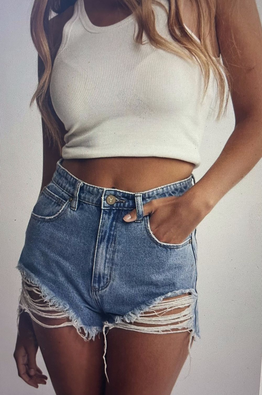 Abrand Jeans Blue Denim Shorts