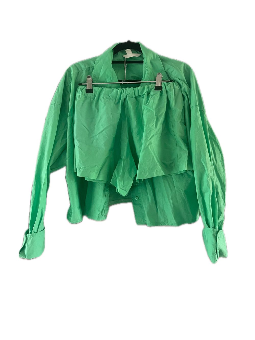 Green Two-Piece Set (Top & Shorts)