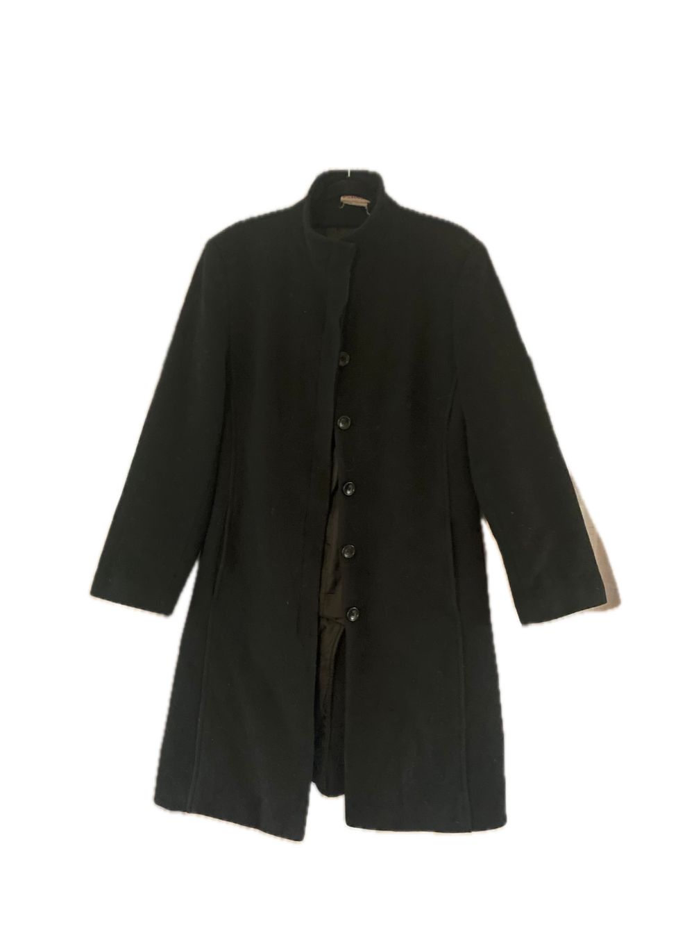 Suzanne Grae Black Boxy Fit Mid-Length Coat – Size M