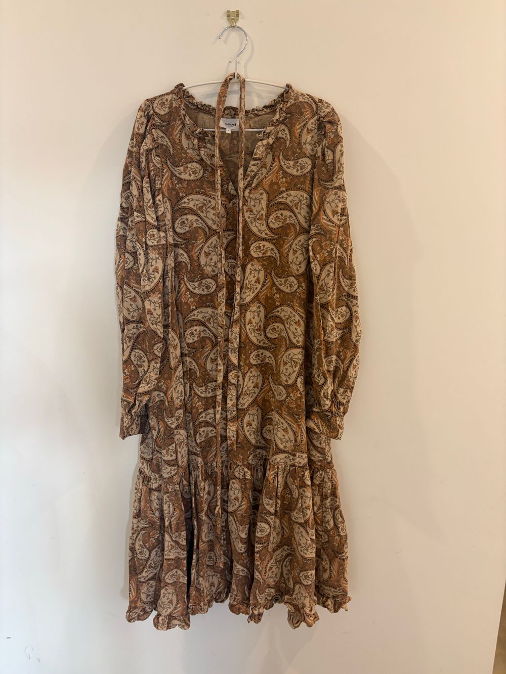 Seed Heritage Brown Paisley Dress