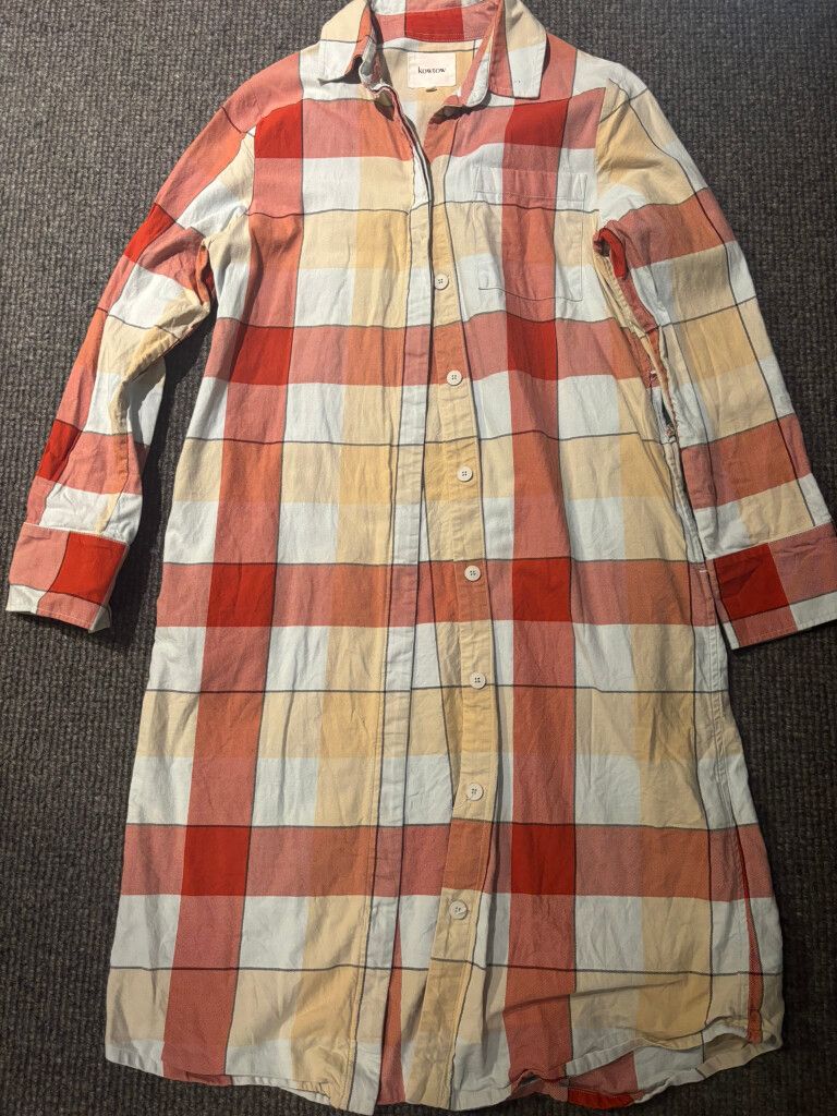 Kowtow Red Checkered Dress Size S