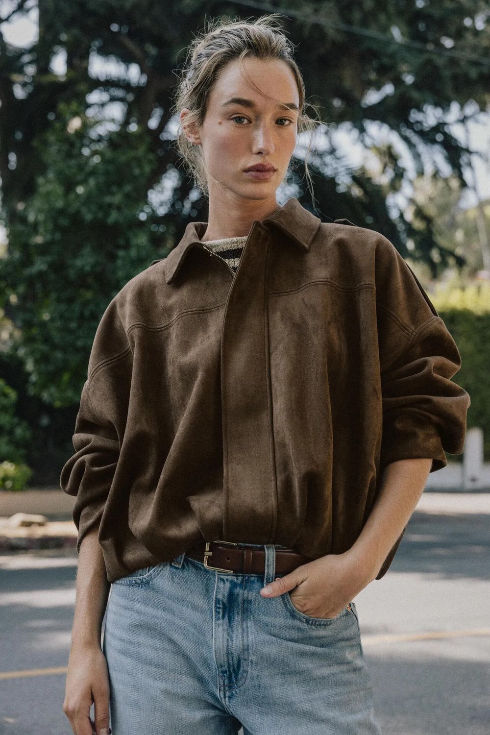 Viral Zara Sueded bomber  RRP$149