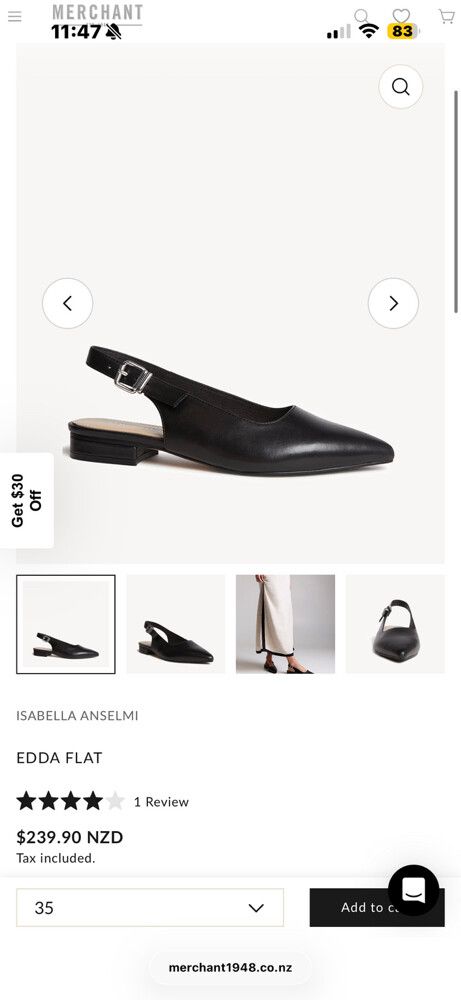 Isabella Anselmi Black Edda Flat