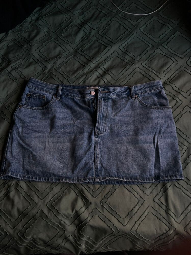 DENIM mini skirt