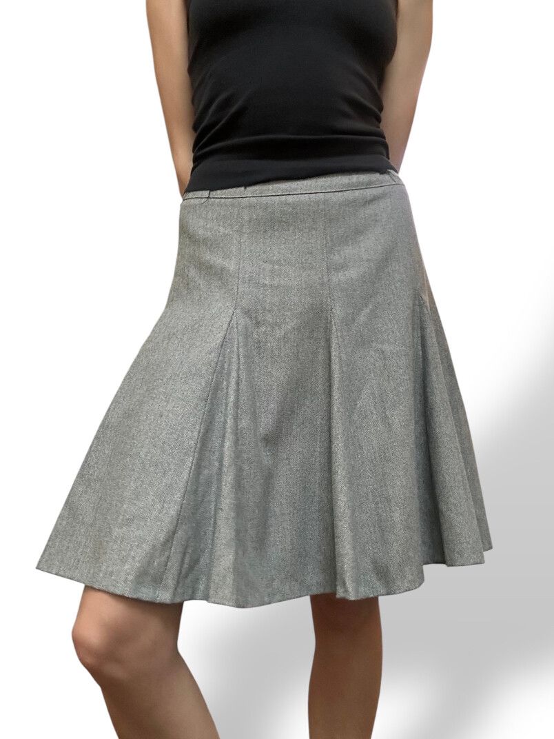 Burberry Blue Label wool blend grey skirt