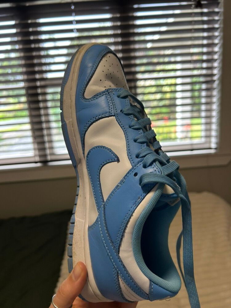 Nike blue and white dunks