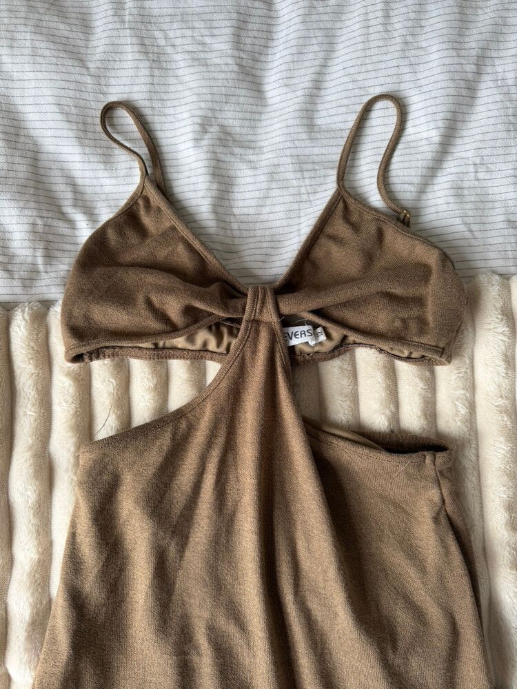 Brown Cut Out Maxi Dress