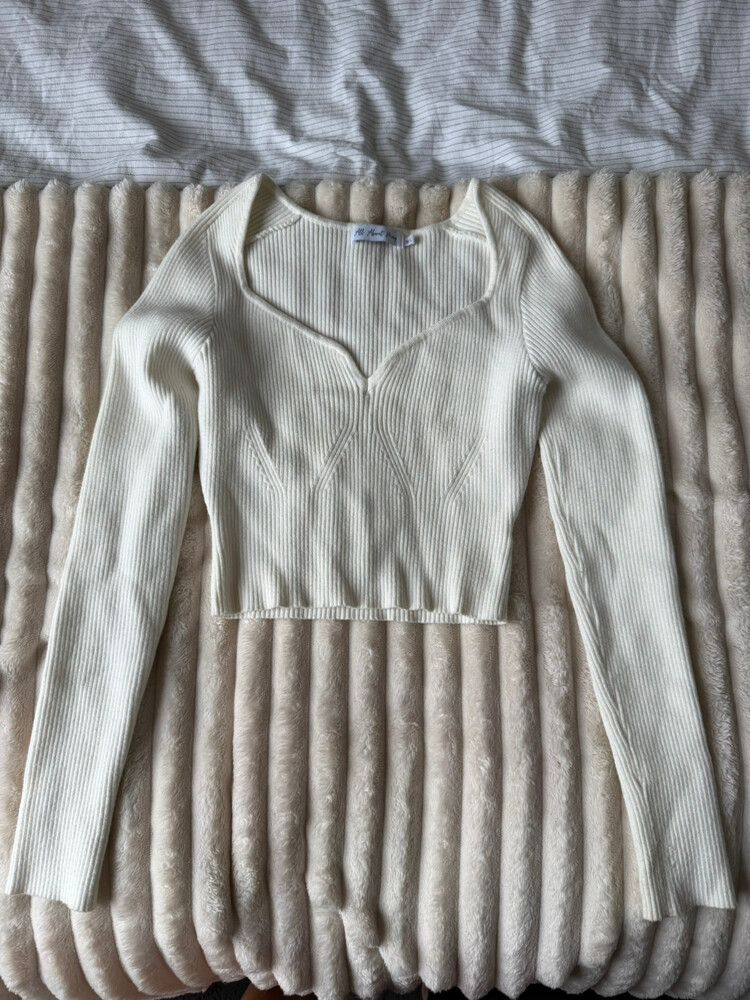 All About May Cream Knit Top