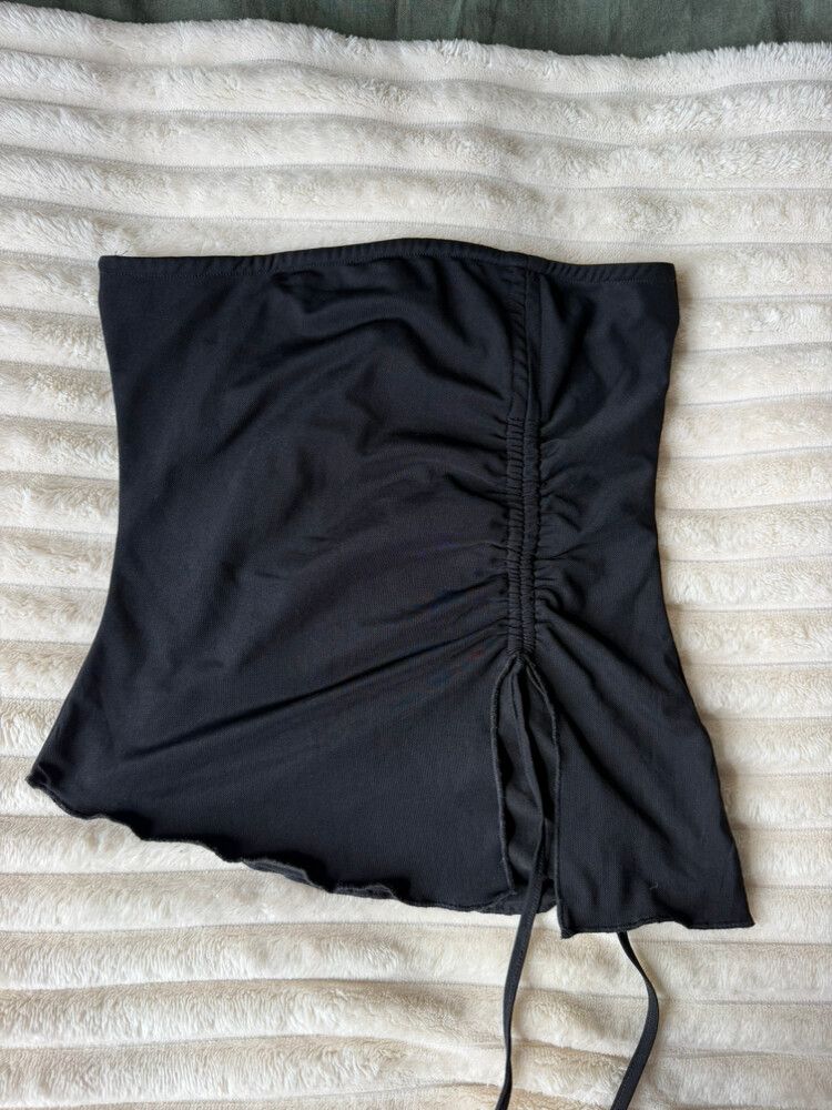 City Beach Black Ruched Top