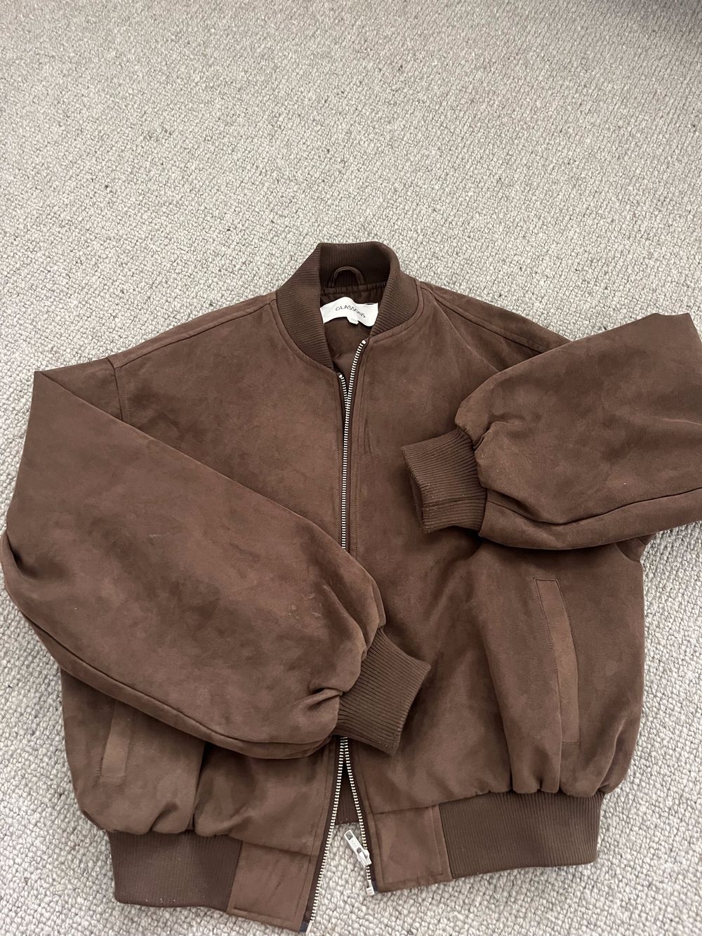 Glassons Brown Suede Bomber Jacket