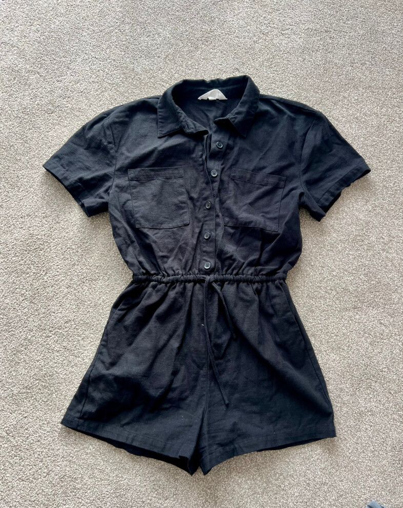 Black Tie Waist Jumpsuit