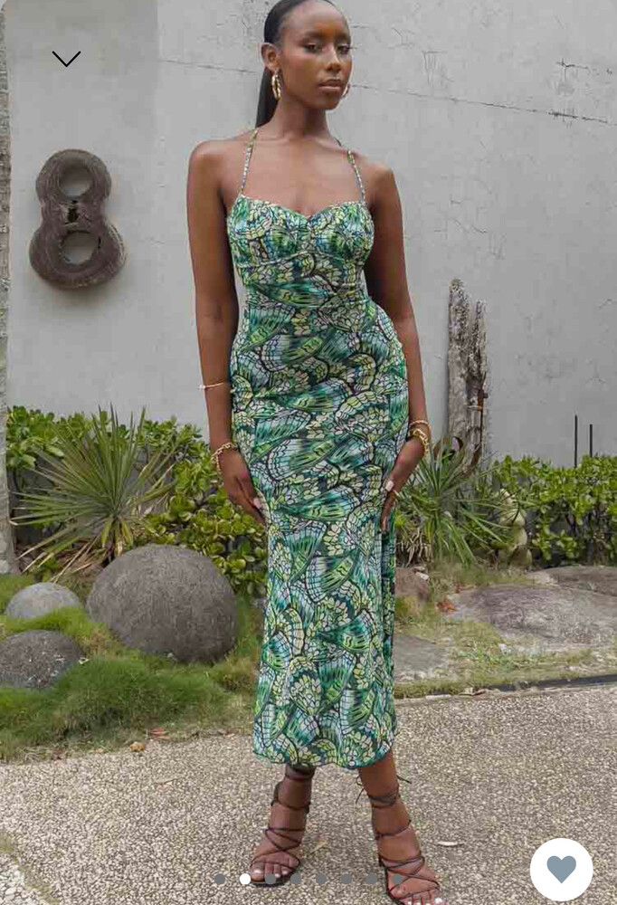 Beginning Boutique - Green maxi Dress on Designer Wardrobe