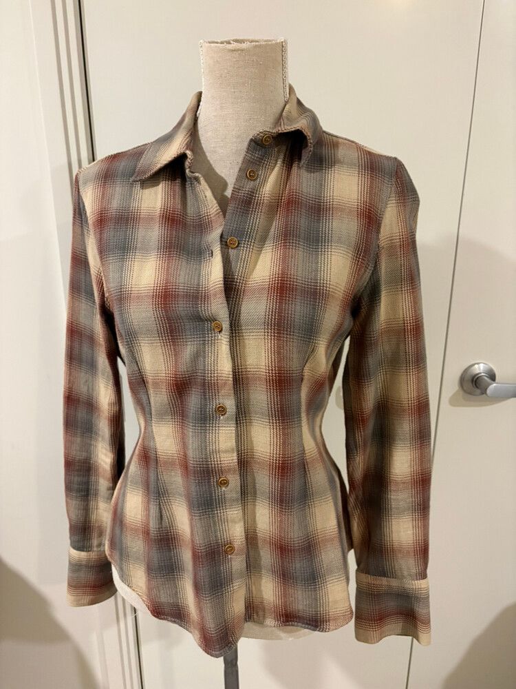 Fitted checked shirt