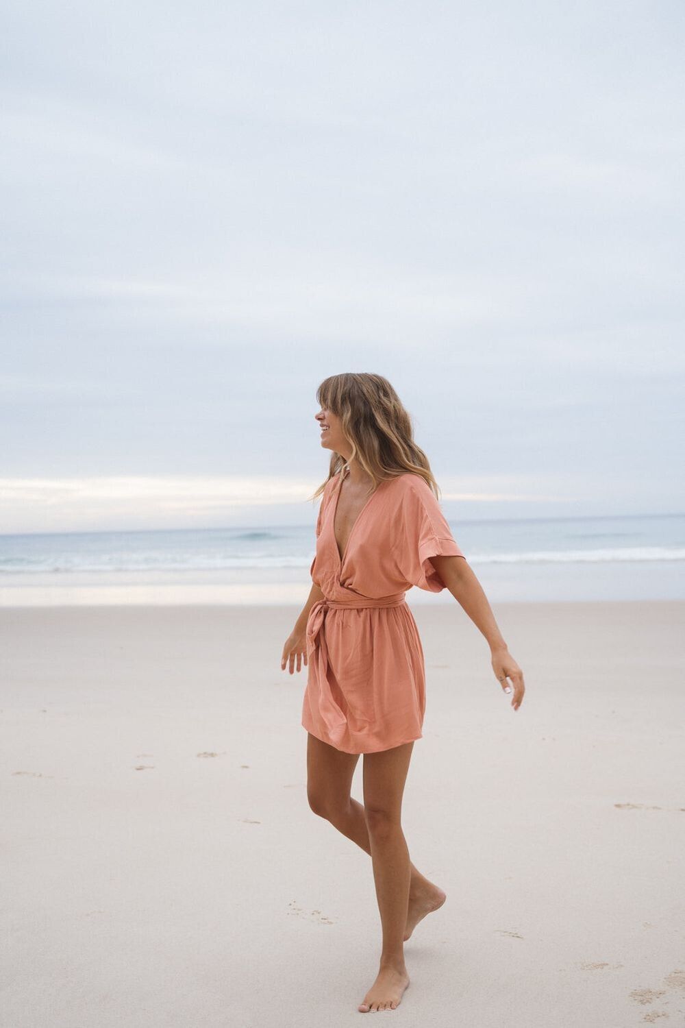 Hazel and Folk Melody mini dress dusty rose S/M