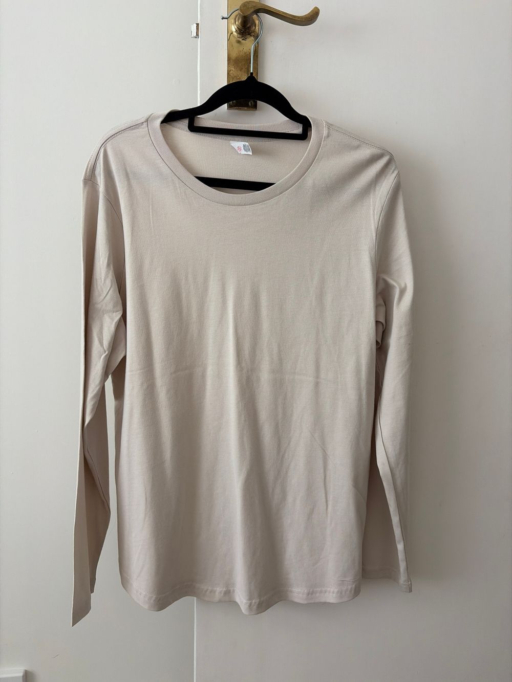 AS Colour Maple Curve Long Sleeve Beige Top