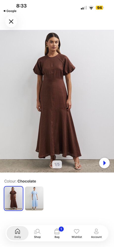 minima brown maxi dress