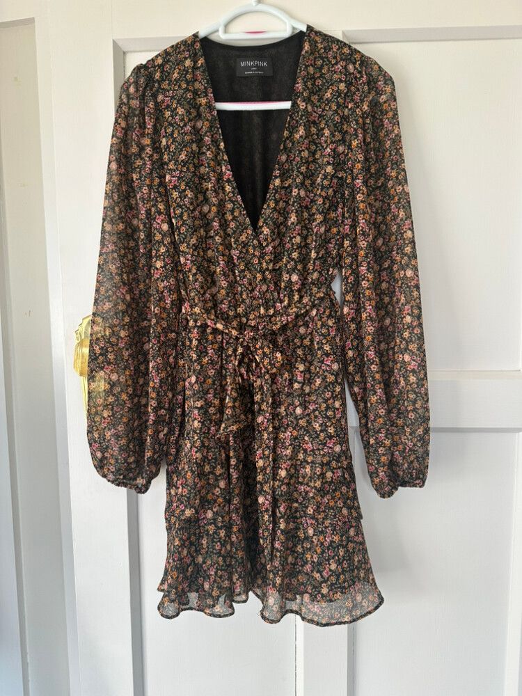 MINKPINK Black Floral Mini Dress