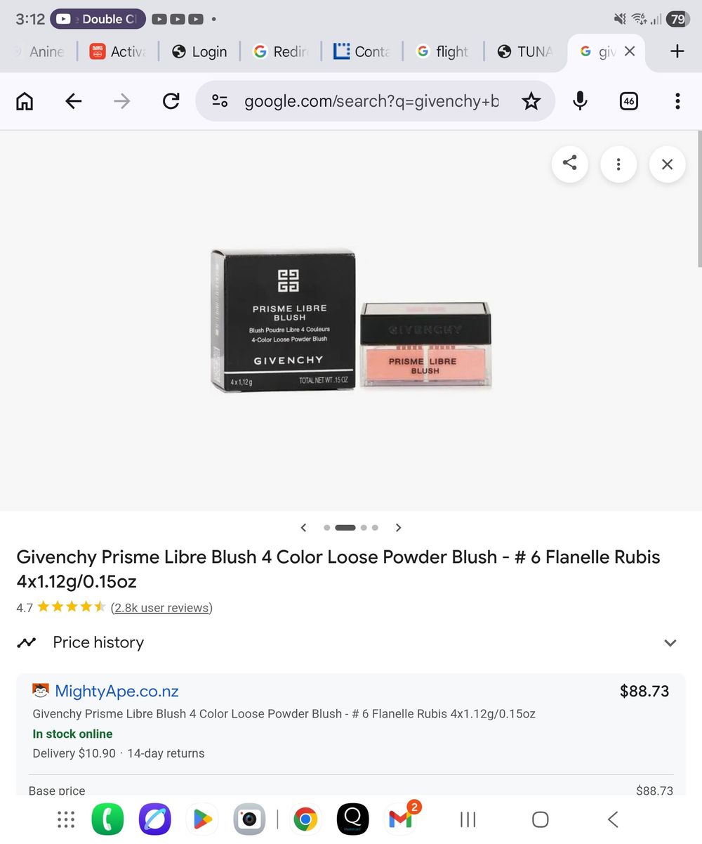 Givenchy blush and lip set
