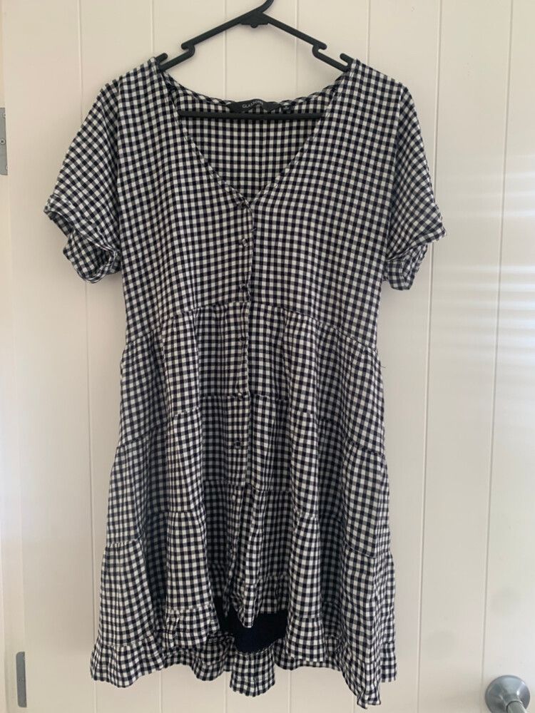 Gingham mini dress