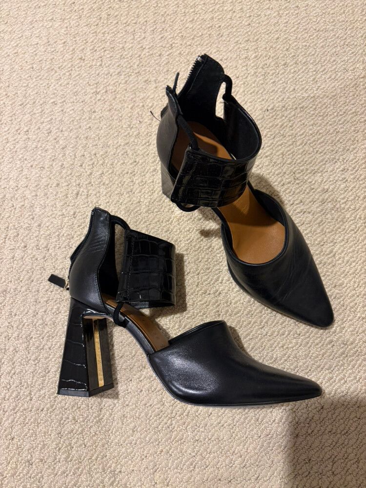 Mi Piaci Black Heels