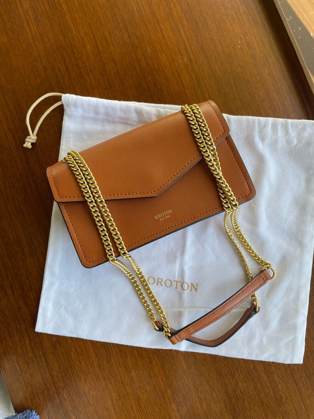 Bella Small Clutch Cognac