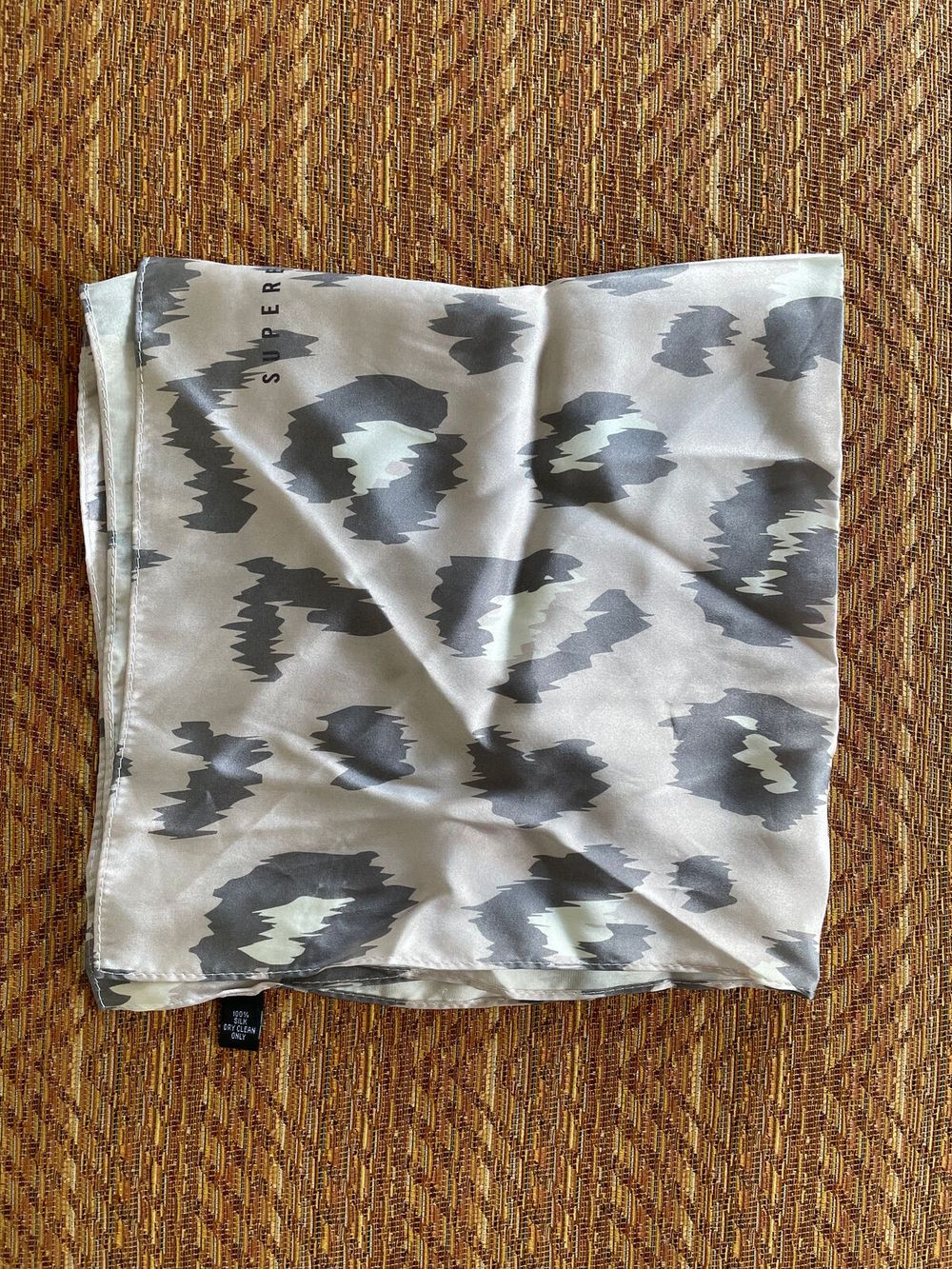 Superette Grey Leopard Print Scarf