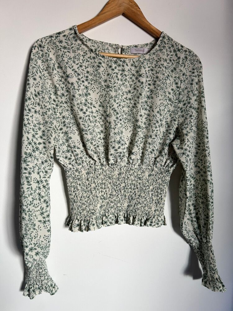 Thanne Green Floral Top