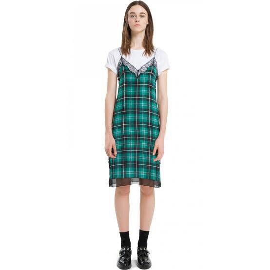 Sandro Paris - Sandro Paris Green Plaid Dress on Designer Wardrobe Sandro Paris - Sandro Paris Green Plaid Dress on Designer Wardrobe