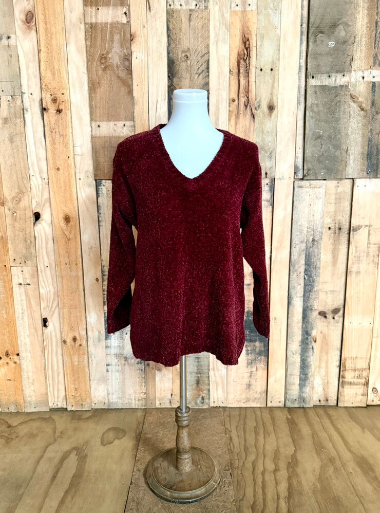 Morgan Spencer Burgundy Knit Jumper
