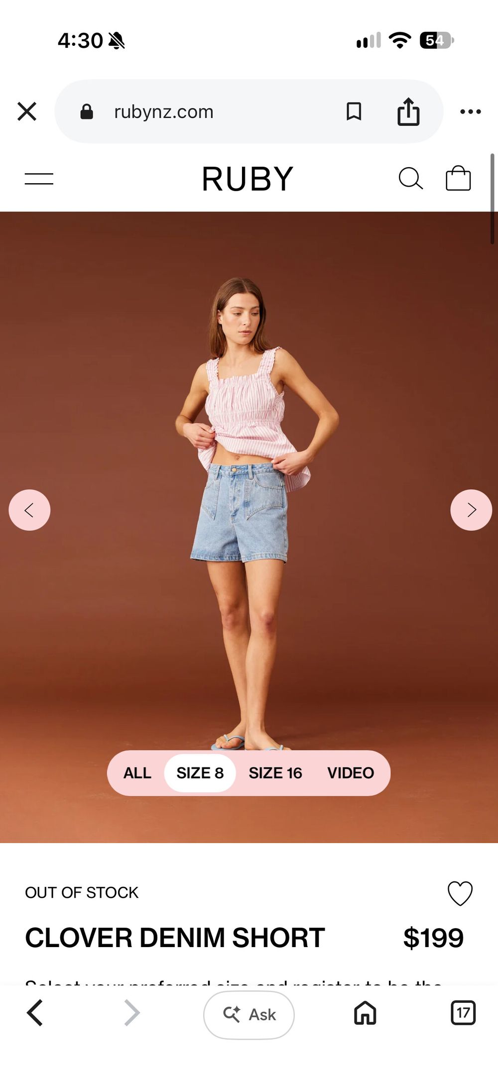 Ruby Clover Denim Shorts