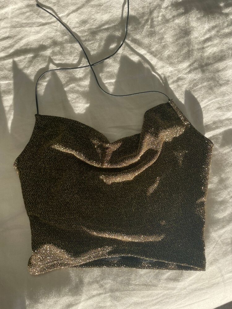 New Years Glittery Gold Top