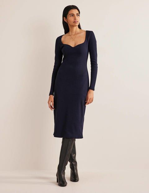 Boden - Sweetheart Ribbed Jersey Dress on Designer Wardrobe