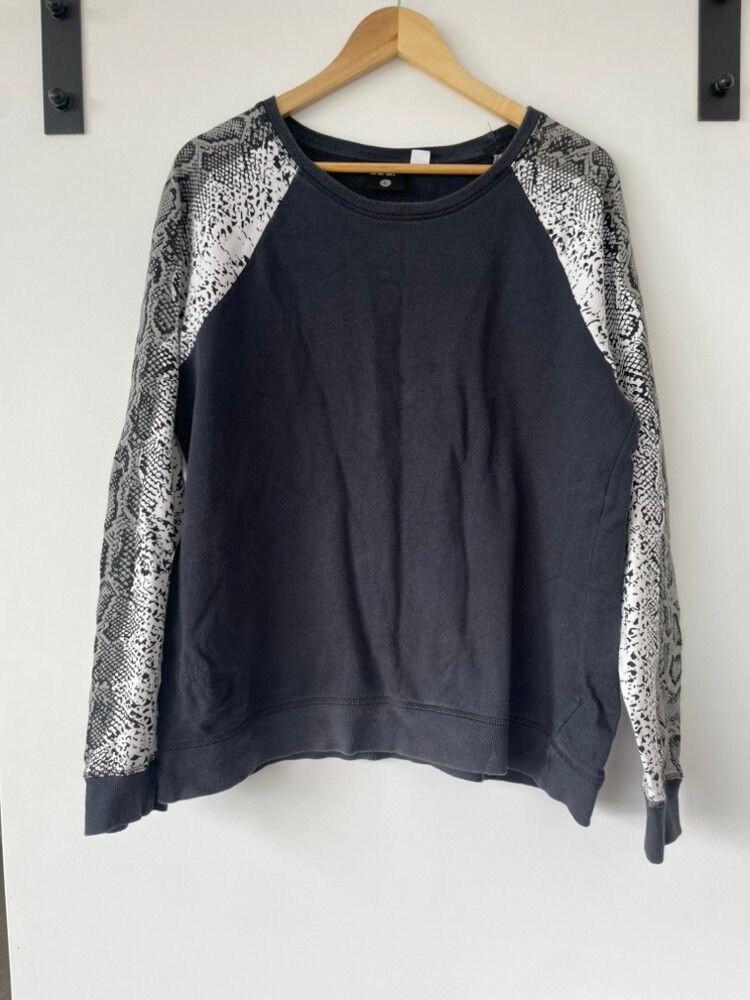 Snakeskin Patterned Crewneck