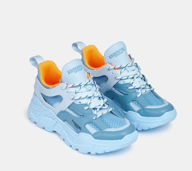 Essentiel Antwerp Sneakers -Light blue/Neon orange
