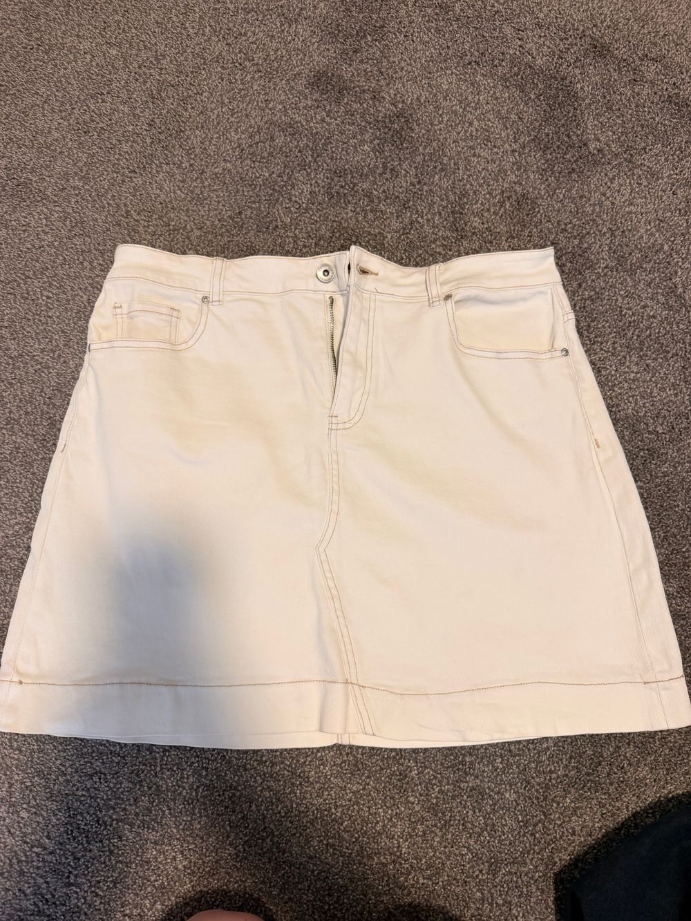 Denim Republic White Denim Skirt