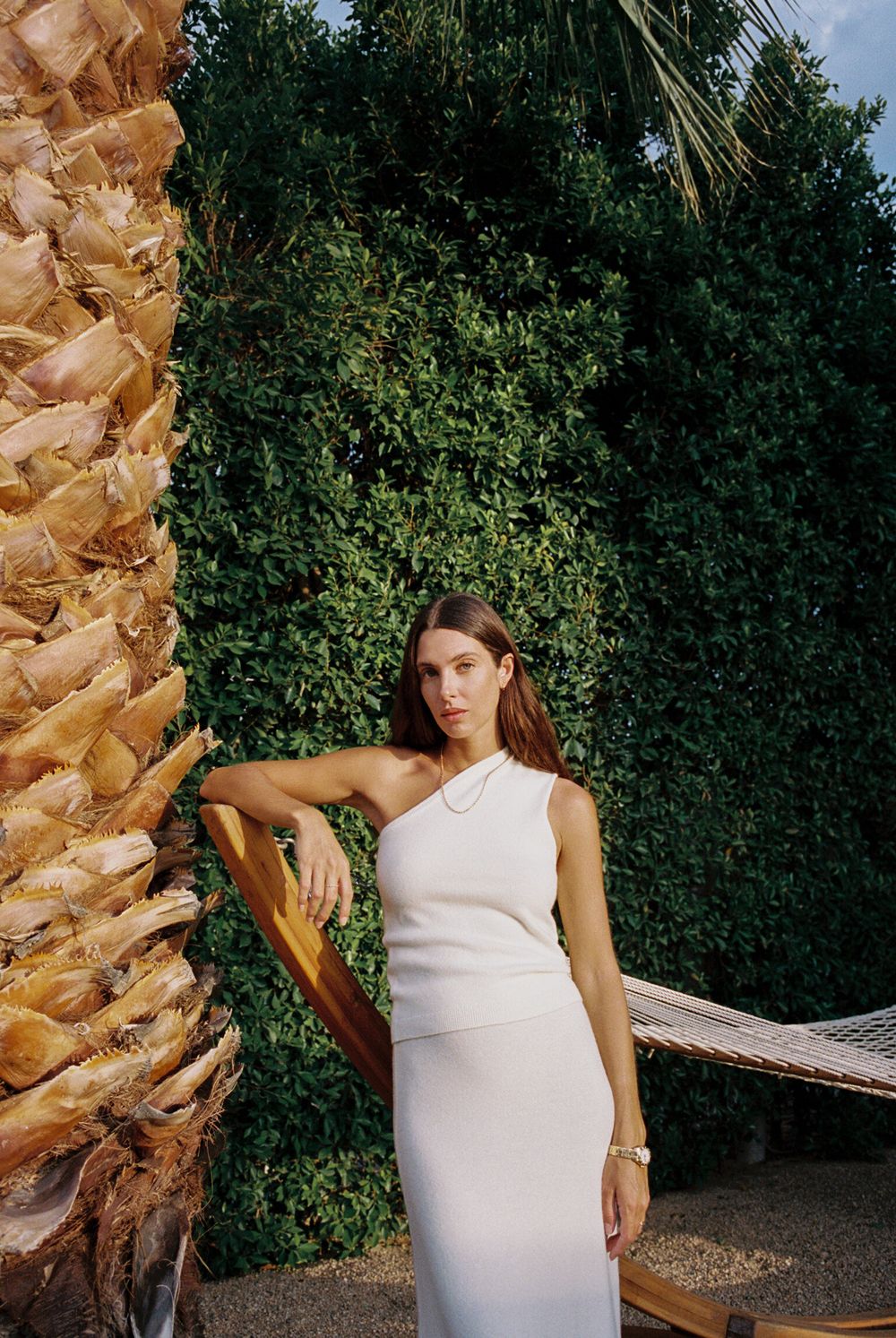 Elle + Riley Cream Cashmere Skirt