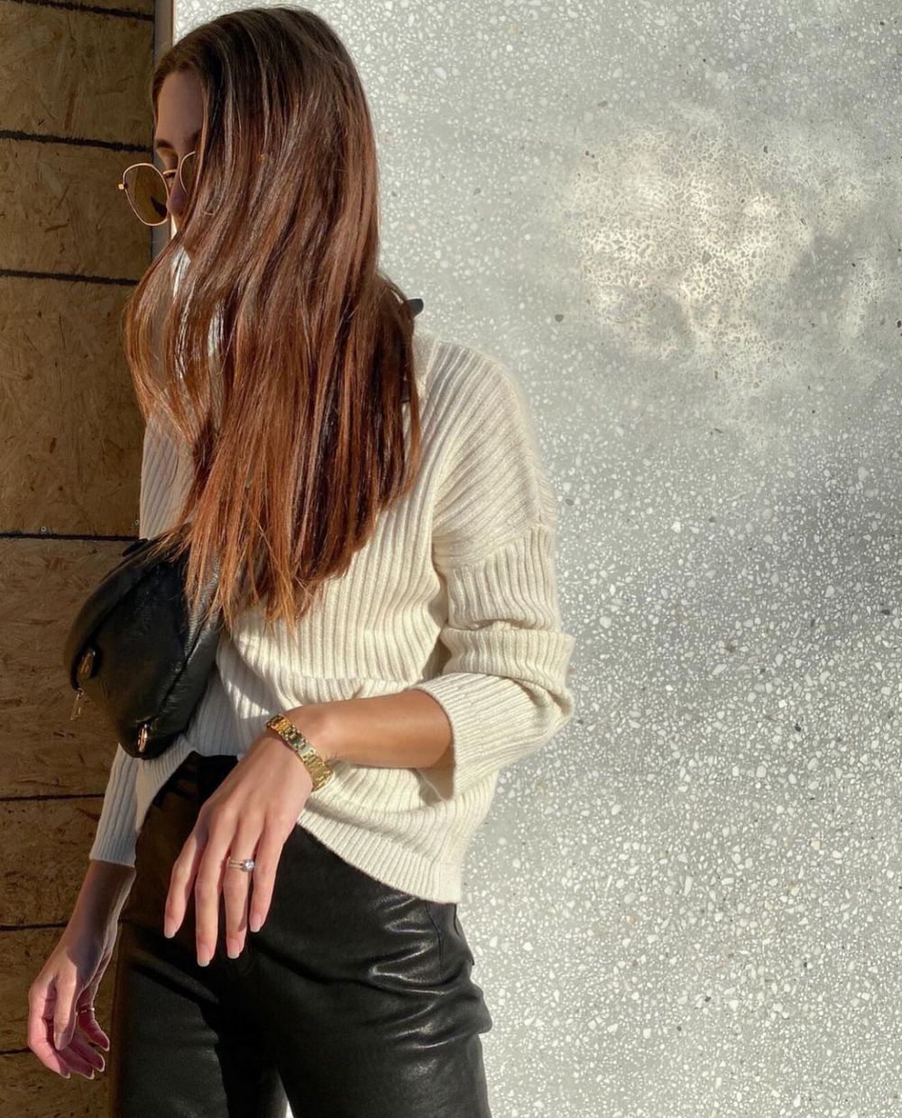 Elle + Riley Cashmere Cream Half Zip Sweater