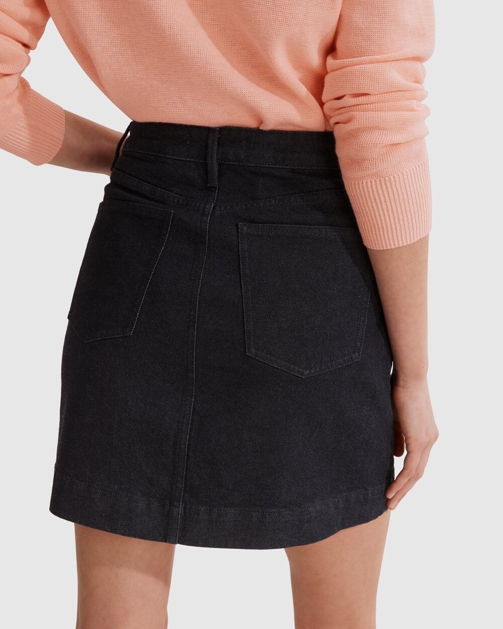 Country Road - Black Denim Skirt