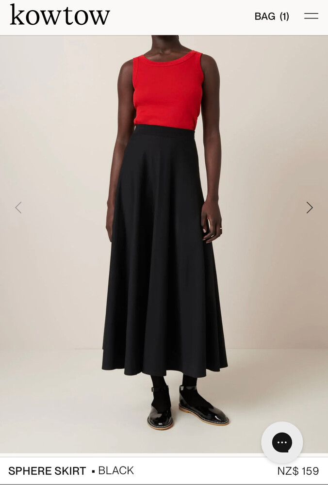 Kowtow Sphere Skirt Size L New With Tags