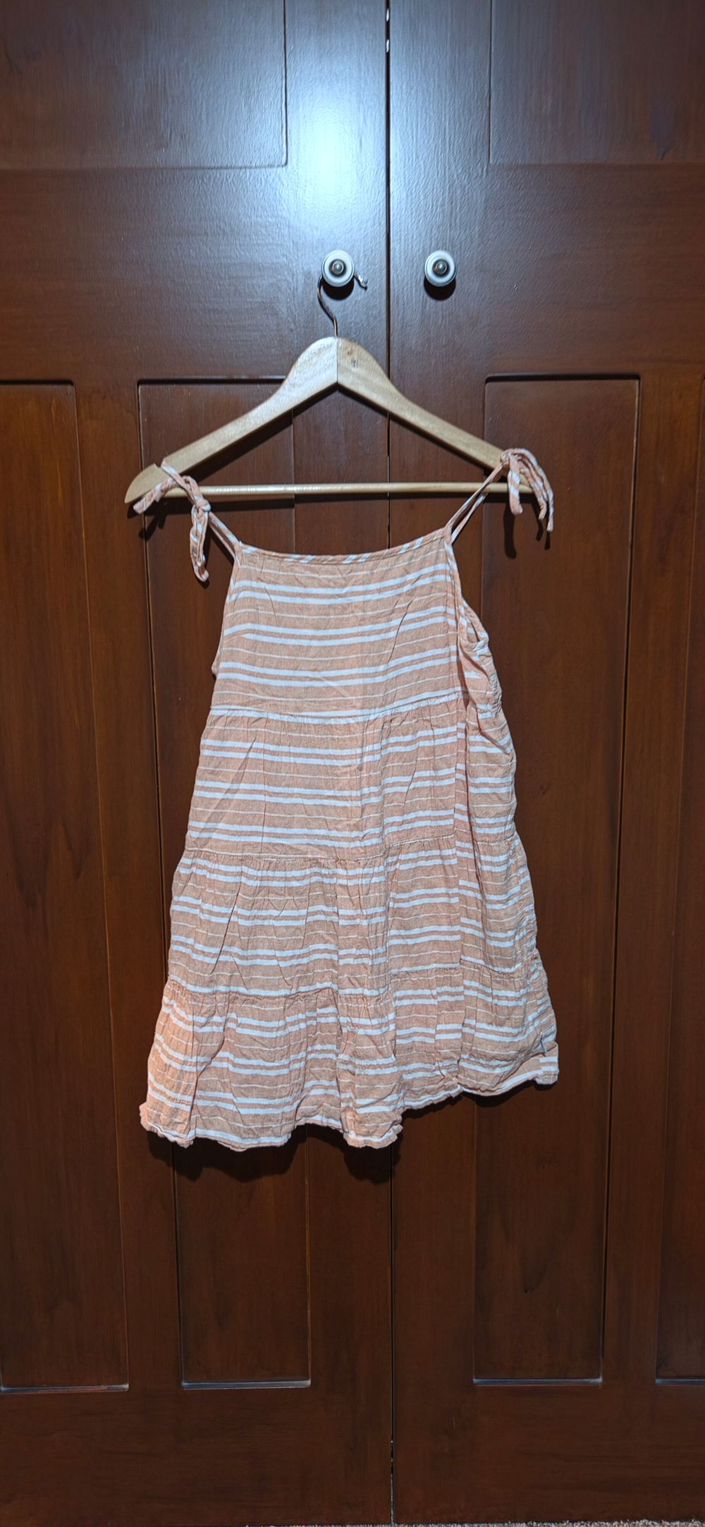 RPM Orange Striped Mini Dress