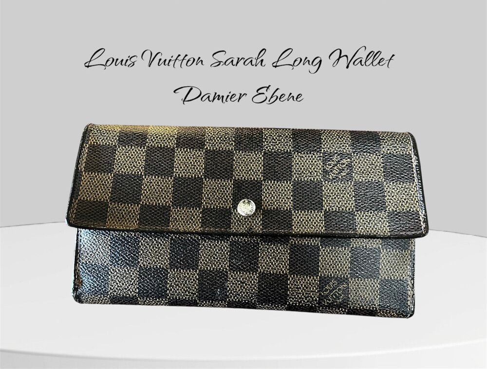 Authentic Louis Vuitton Damier Ebene Long Wallet | Restored