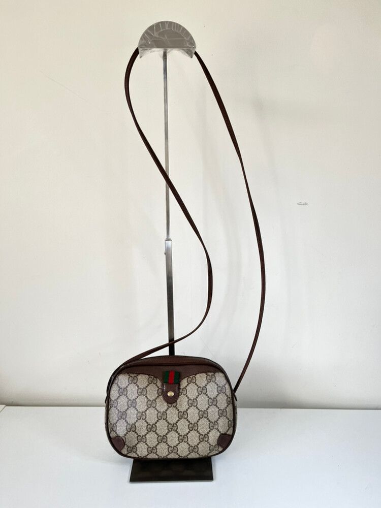 Vintage Gucci Beige Monogram Crossbody Bag