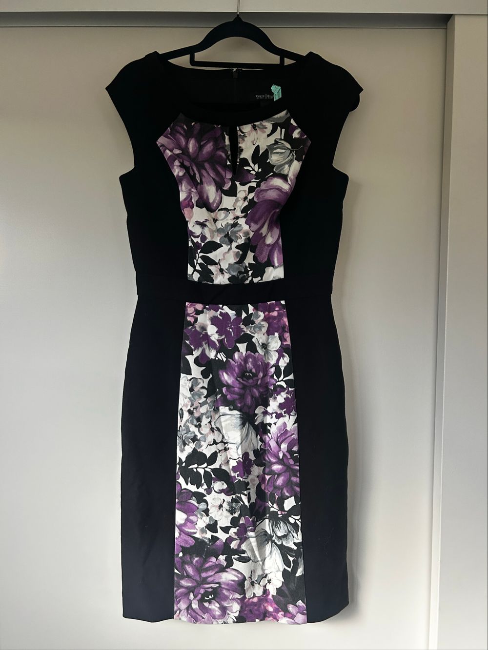White House Black Market Floral Panel Sheath Dress