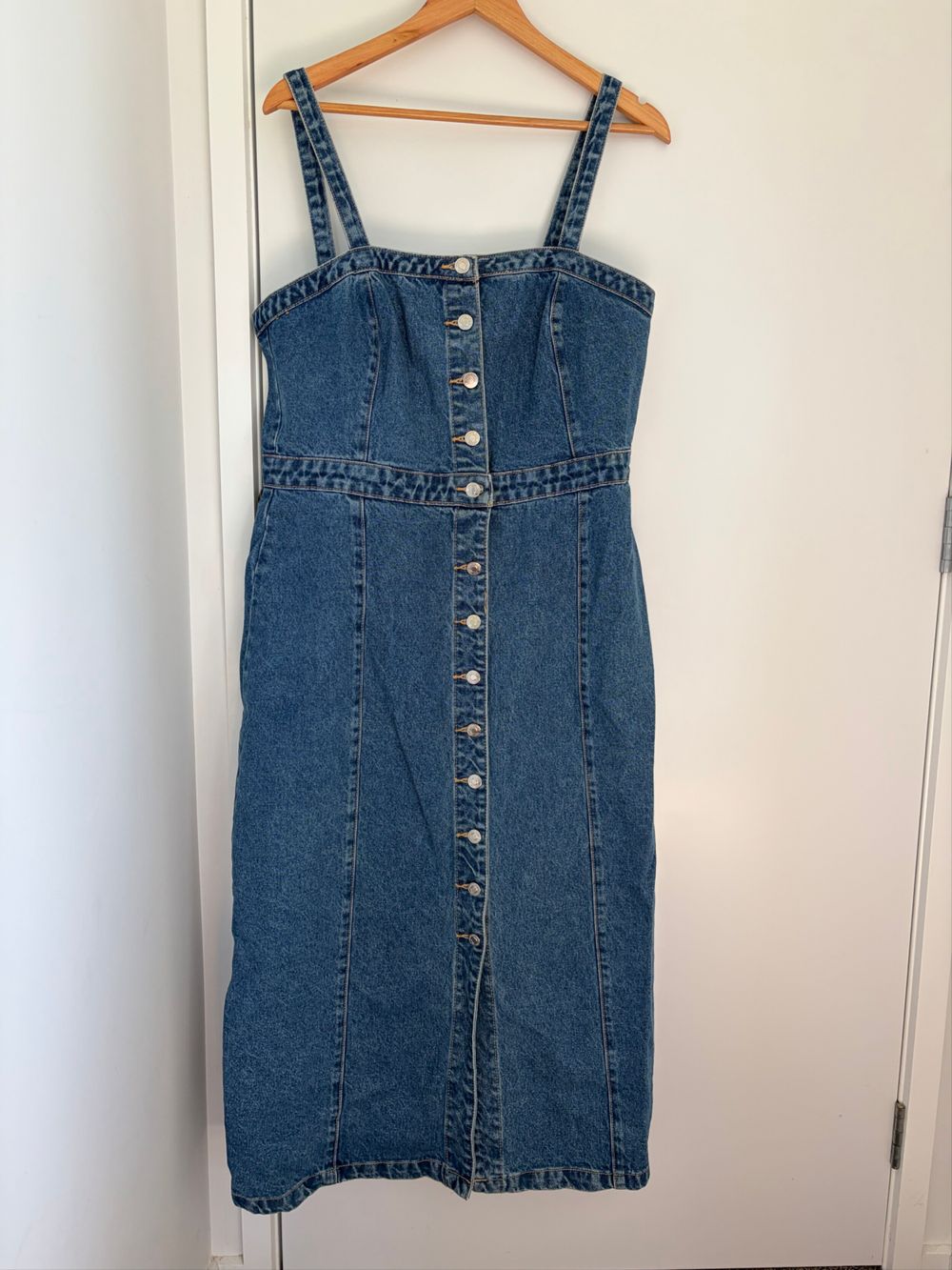 vintage denim shirt dress Women Classic Short Sleeve Belted Button up Jean Dresses Summer Casual Midi Dress with Pockets- Light Blue|XL at Amazon Women's Clothing store lolita clothing Color:Butter yellow The Rory Maxi Shirt Long-sleeve denim dress for