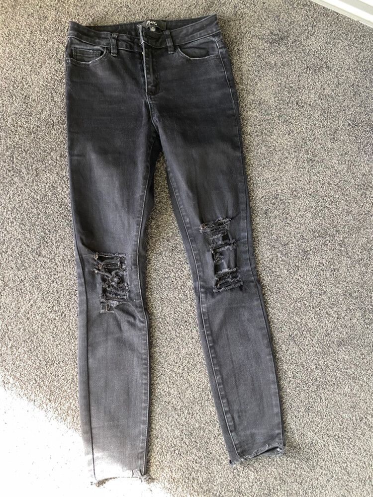Black Ripped Knee Jeans