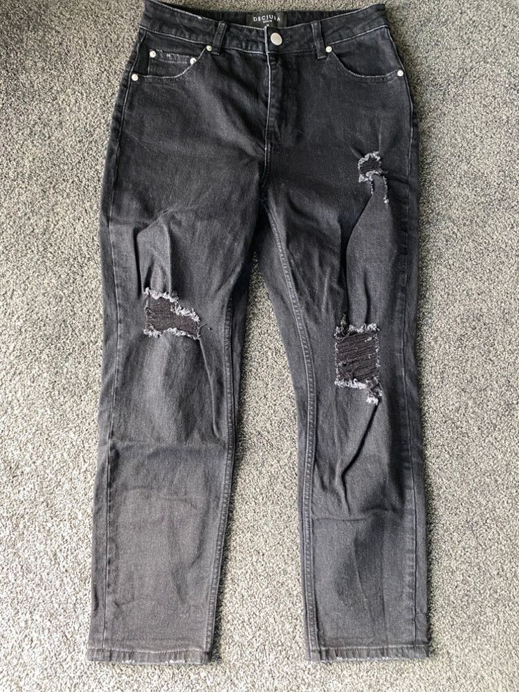 Distressed Black Jeans