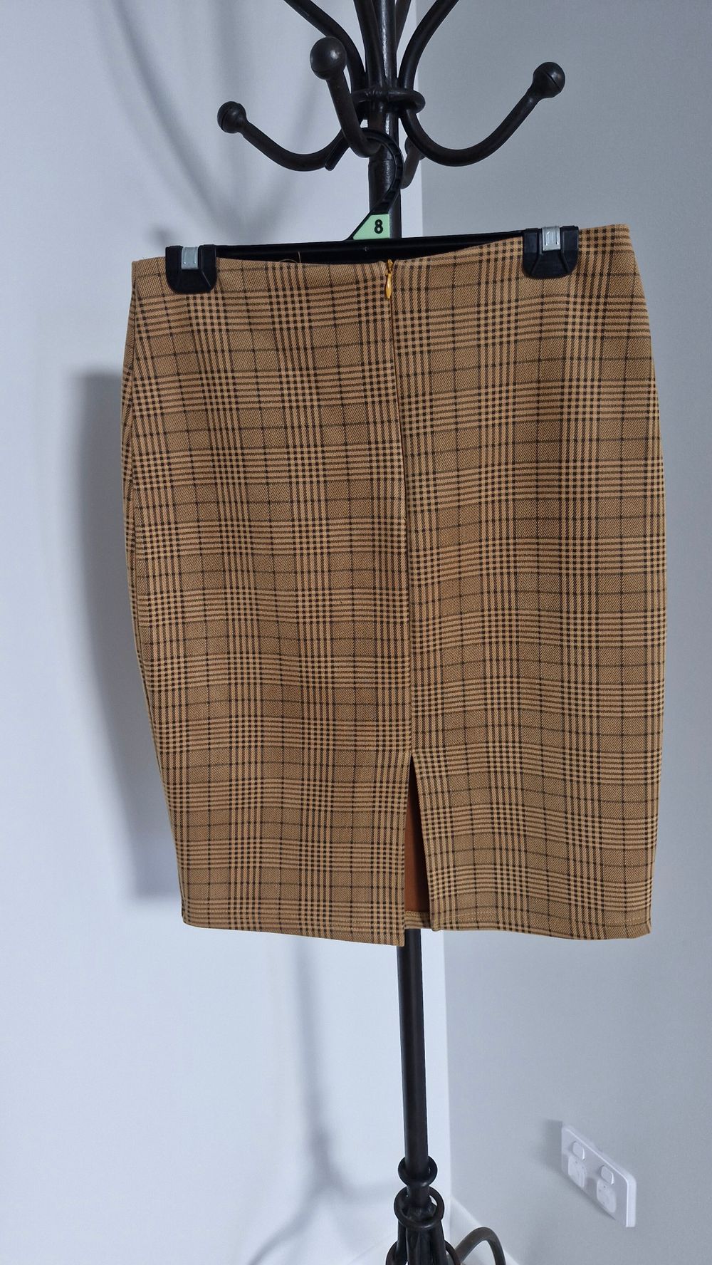 Mirrou Yellow/mustard tartan pencil skirt