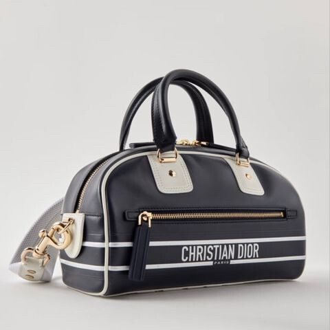 Authenticated Medium Leather Bowling Bag with Strap✅Authentication tag attached ✅ Dust Bag, Card