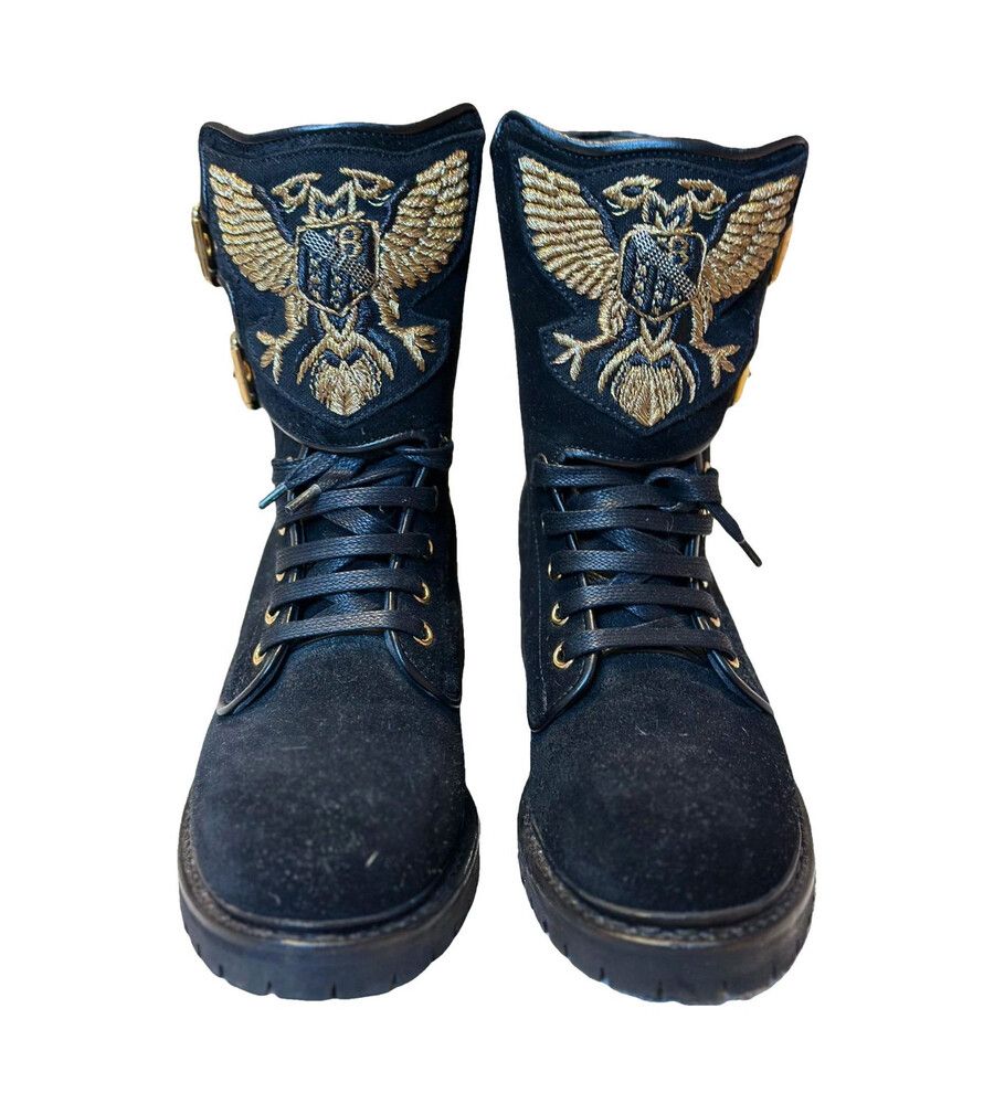 Authentic New Balmain Black Suede Boots